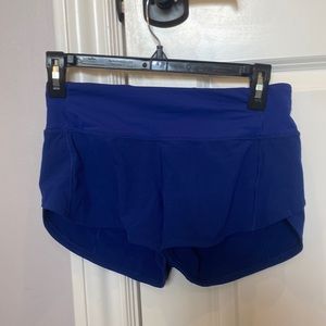 Size 2 Lululemon speed up shorts in Harbor blue